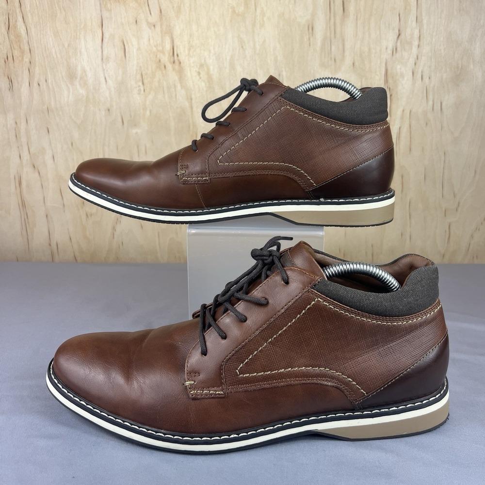 Hawker Rye Men's Maverick Oxford Shoes Size 11 Brown Leather Dress Casual Used